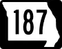 Route 187 marker