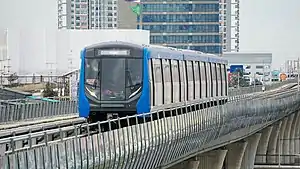 The second generation Siemens Modular Metro train (EMU-BLE) of the Blue Line