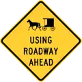 (Buggy symbol) Using Roadway Ahead (W11-H14a)