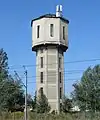 Water tower near train station