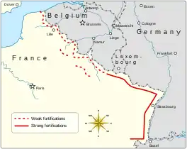 Maginot line defences