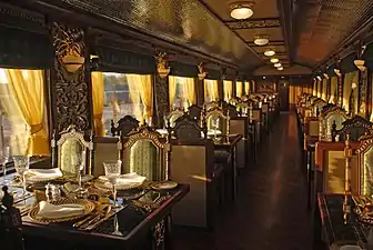 Dining at Maharajas' Express