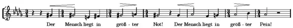 Fourth movement, beginning of alto solo