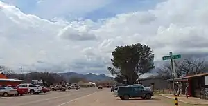 Arivaca, facing west down Main Street, 2015