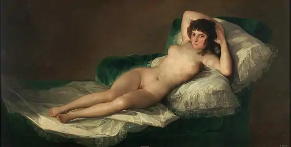 The Nude Maja (circa 1800) by Francisco Goya