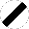 Speed limit zone ends