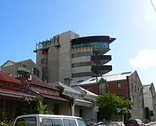 The Malthouse.  Silos converted into apartments.