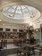 The restored interior of the café.