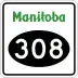 Provincial Road 308 marker