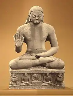 The Mankuwar Buddha, with inscribed date "year 129 in the reign of Maharaja Kumaragupta", hence 448 CE. Mankuwar, District of Allahabad. Lucknow Museum.