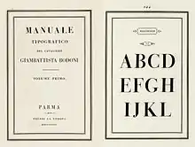 Bodoni's posthumous Manuale Tipografico, 1818