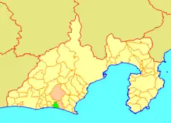 Location of Ōsuka in Shizuoka Prefecture