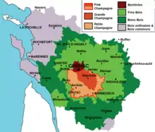 Map of Cognac