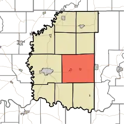 Location of Barr Township in Daviess County