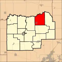 Location in Menard County