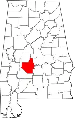 State map highlighting Dallas County