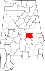 State map highlighting Elmore County