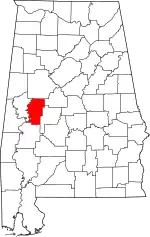 Hale County map