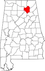 State map highlighting Marshall County