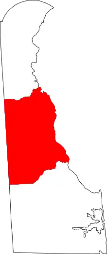 State map highlighting Kent County