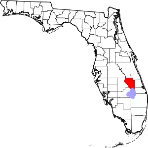 A state map highlighting Okeechobee County in the southern part of the state. It is medium in size.