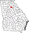 Map of Georgia highlighting Barrow County