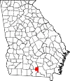 Map of Georgia highlighting Lanier County