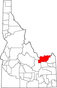 State map highlighting Clark County