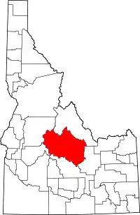 State map highlighting Custer County