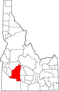 State map highlighting Elmore County