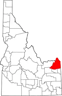 State map highlighting Fremont County