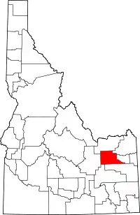 State map highlighting Jefferson County