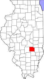 State map highlighting Effingham County