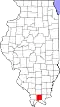 State map highlighting Johnson County