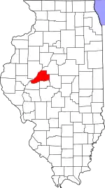 State map highlighting Mason County