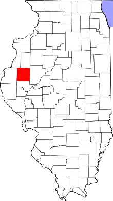 State map highlighting McDonough County