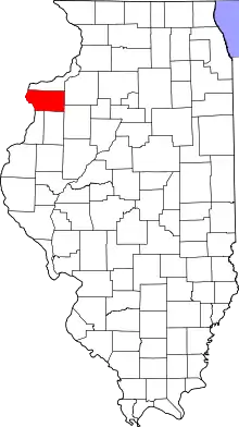 State map highlighting Mercer County