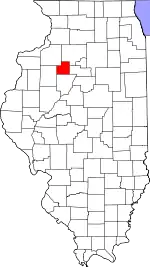 Stark County's location in Illinois