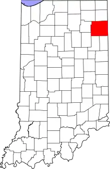 State map highlighting Allen County