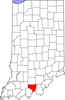 State map highlighting Crawford County