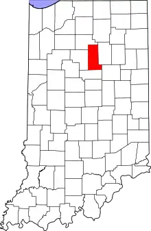 State map highlighting Miami County