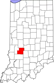 State map highlighting Owen County