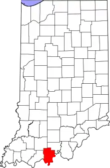 State map highlighting Perry County