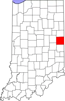 State map highlighting Randolph County