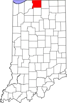 State map highlighting St. Joseph County