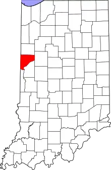 State map highlighting Warren County