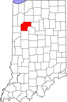 State map highlighting White County