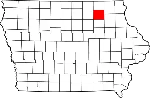 Chickasaw County map