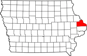 State map highlighting Jackson County