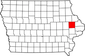 State map highlighting Jones County